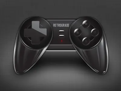 Gaming controller icon 3d 3d effect controllers drawing study faux 3d games glass iconography icons illustration mac objects still life typography video