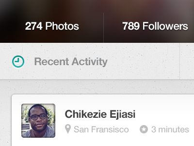 iOS Profile View activity avatar ios iphone profile social