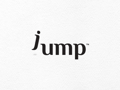 Jump identity typographic logo