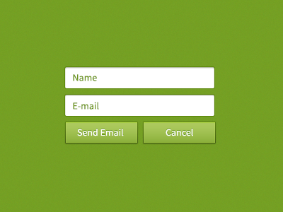 Green Web Elements buttons design form green ui web elements