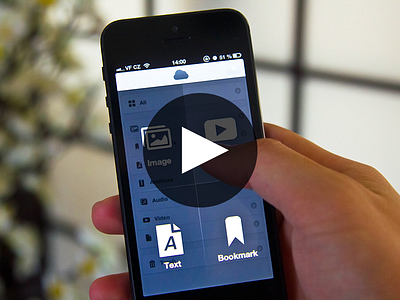 Cloudier Uploading Menu - Video preview app cloud cloudier ui