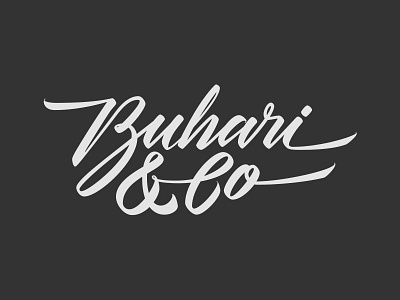 Buhari & Co. brush pen calligraphy custom type handwritten lettering