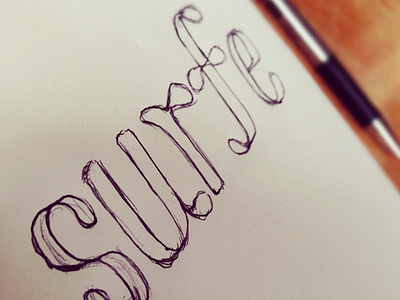 surfe custom drawn hand letter lettering serif sketch surf surfer type typography