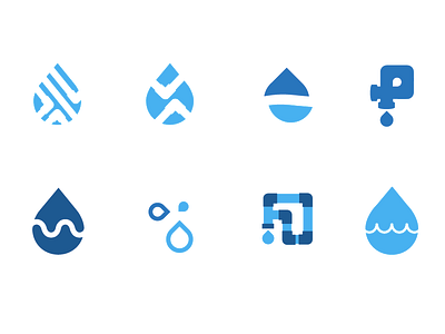 Water pipes icon logo water