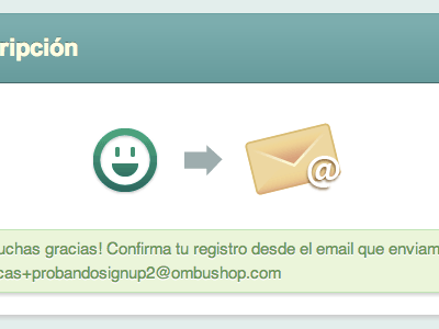 Check your email! design ui web