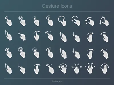 Gesture icons gesture hand icon touch