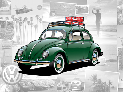 VW Retail Installation (54') cars design illustration retro vw