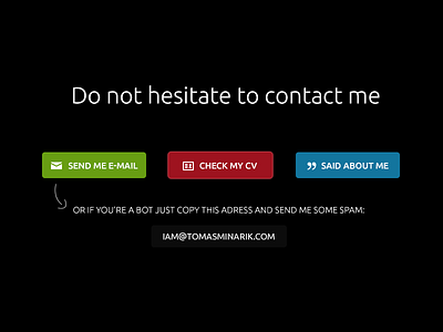 Simple footer black contact dark footer portfolio web