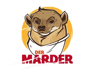 Der Marder animal character illustration marder vector