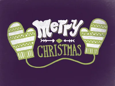 Mittens hand drawn hand lettering illustration typography