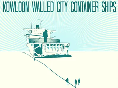 Container Ship Letter Press Comp album art letterpress