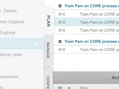 Tabs, tables, and menus. Oh my. app tables tabs ui ux