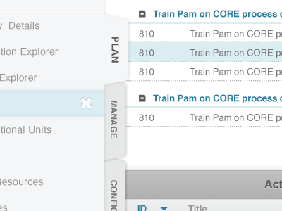 Tabs, tables, and menus. Oh my. app tables tabs ui ux