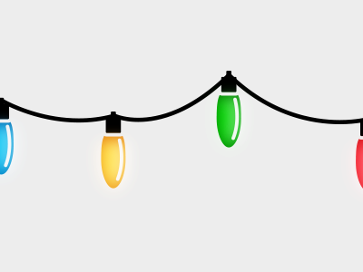 Fabulous Christmas Lights christmas clean illustration lights simple