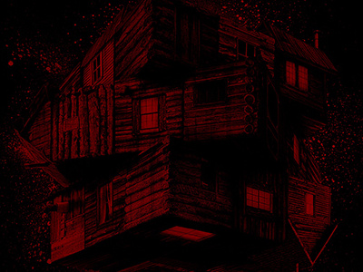 Cabin In The Woods Poster cabin in the woods dark horror illustration photoshop