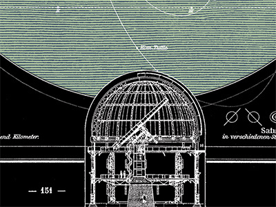 Observatory illustrations vintage