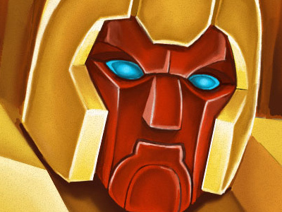 Shafter Face Progress 80s illustration robot transformers