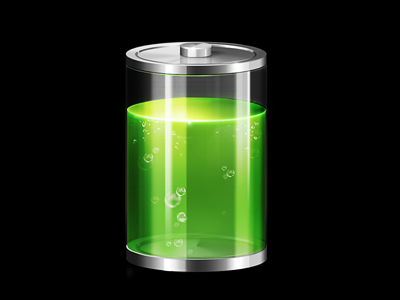 Battery acid battery black bubbles glass glossy green grey icon photoshop silver water