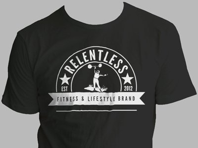 Relentless T Black comp mock up t shirt