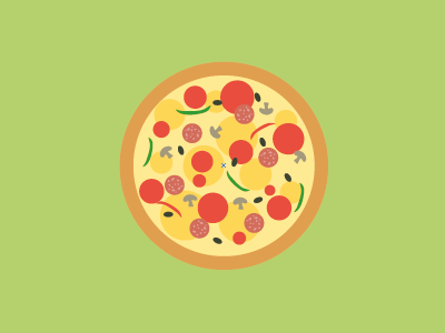 Pizza cheese food illustration motion design muschroom peperoni pepper pizza tomato vector
