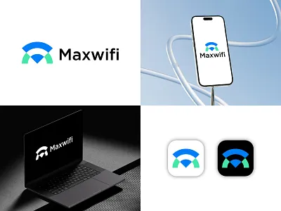 Maxwifi - Letter M + Wifi icon logo concept behance brand identity branding company logo connect creative logo mark dribbble letter m wifi logo letter m logo logo logo design logo mark minimalist logo modern logo network logo tech logo technology visual identity wifi logo