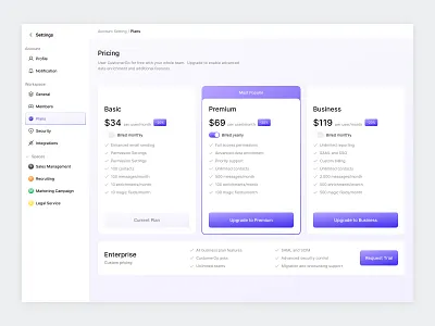 CustomerGo UI Kit - CRM Dashboard (Settings Flow) automation list client management contact detail crm custom dashboard custom report customer management customer relationship email management file management import data onboarding plans pricing plans saas sales dashboard space management task management ui kit workflow automation