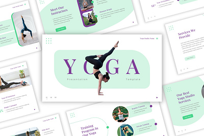 Medisha - Medical PowerPoint Template business clean creative design exercise fit fitness minimalist powerpoint presentation studio training workout yoga