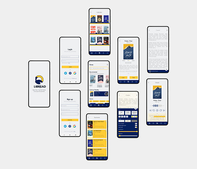 LIBREAD - eBook Reader Apps book design library mobile app ui ux