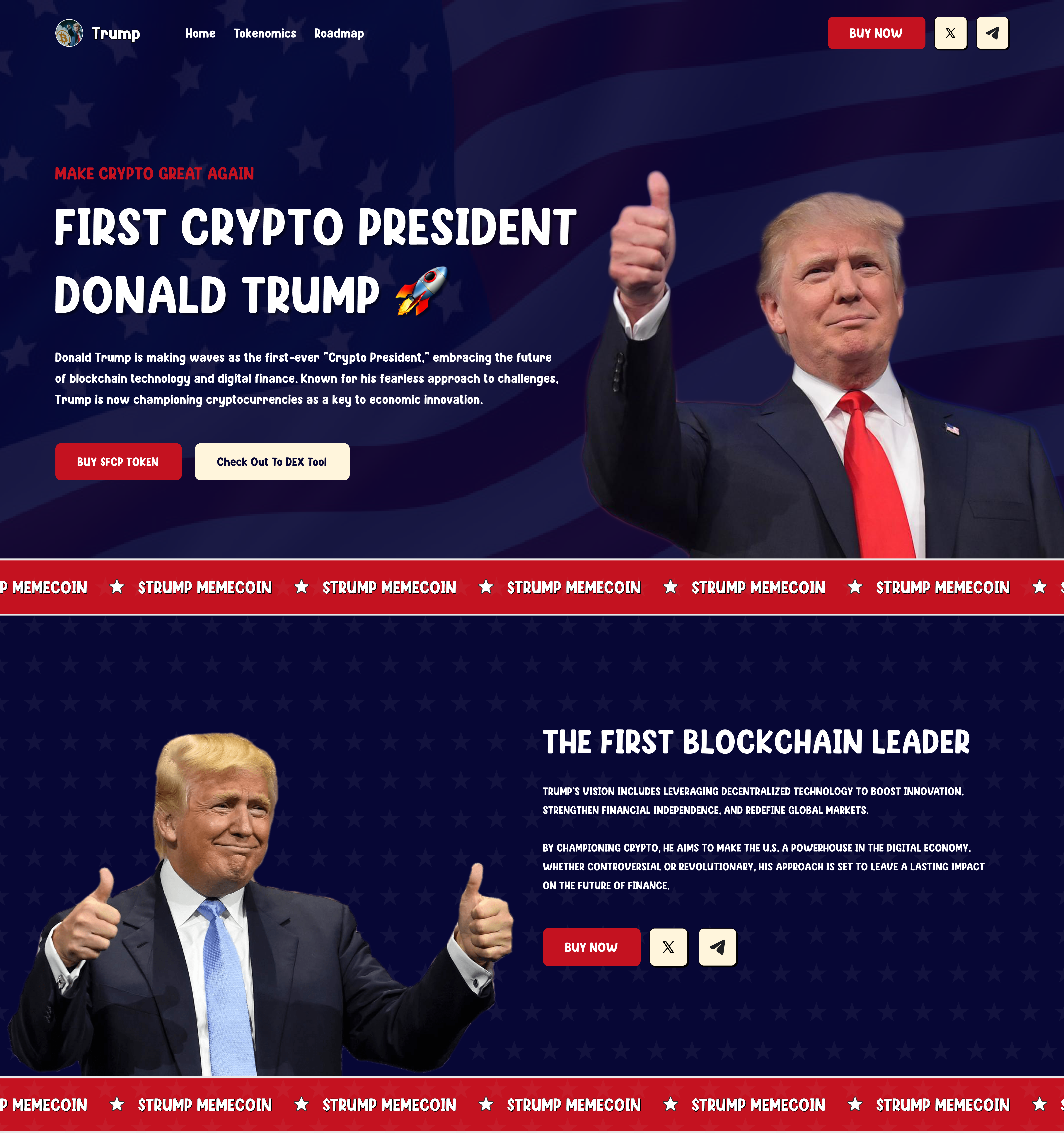 CRYPTO PRESIDENT DONALD TRUMP - MEME COIN by UIX SAIDUR SAJIB on Dribbble