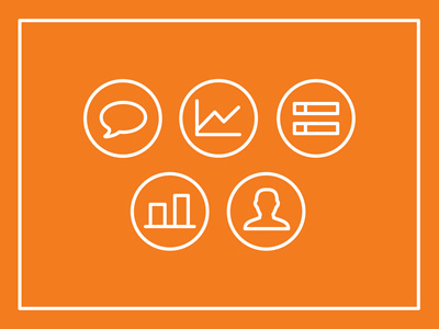Icon Set circle icon line