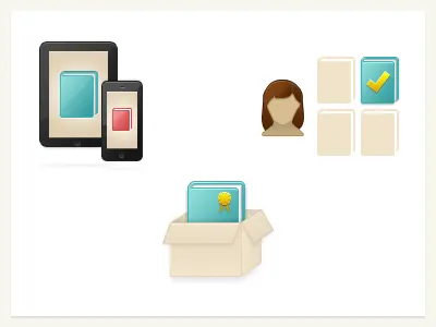 Updated Icons app book brown icons ipad iphone phone reading recommendations tan