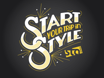 Start Your Trip (WIP) black classic logo yellow