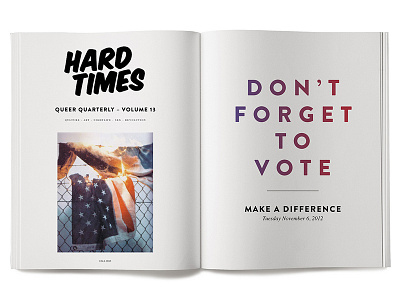Hard Times design graphic layout print typography zine