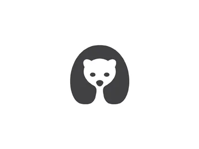 Bear32 bear logo mark milash negative space symbol