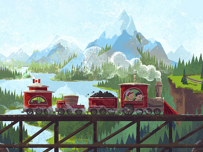 The Pancake Express childrens book illustration justin time