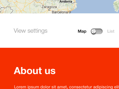 Switcher design list map maps page product red switcher ui ux