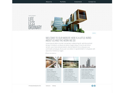 Life Less Ordinary art direction design website