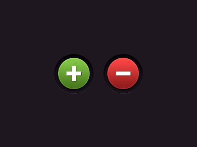 Add/Remove Circular Buttons (PSD) add button circular freebies icon psd remove template