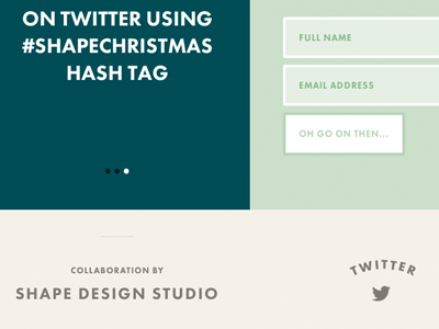Shape Christmas Holding Page christmas creatives designers form icon illustration illustrators madebyshape manchester modular shape slideshow twitter