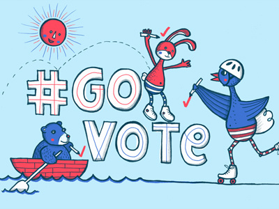 Go Vote blue election govote red vote