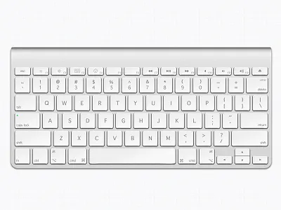 Apple Keyboard aluminum apple button buttons keyboard photoshop psd realistic