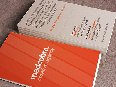 Madcobra Business business card madcobra orange visit