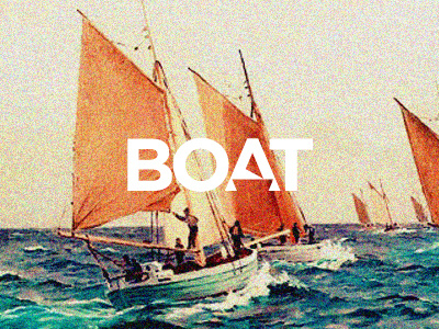 BOAT logo design typography