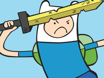 Finn the Human Progress adventure time cartoon finn finn the human illustration sword wip work in progress