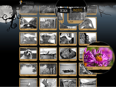pcklab.com - menu & thumbnail hover black color dark grunge hover menu personal thumbnail website white