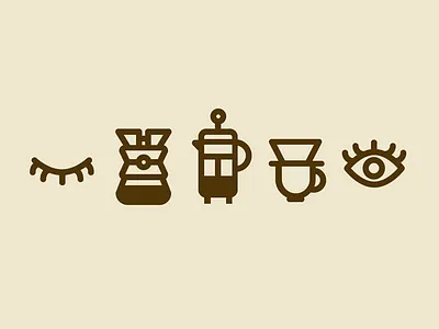 Cofffffeee coffee cup eyeball icons trevor rogers