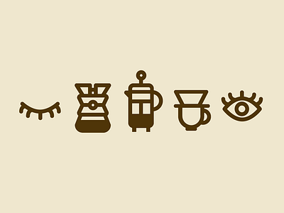 Cofffffeee coffee cup eyeball icons trevor rogers