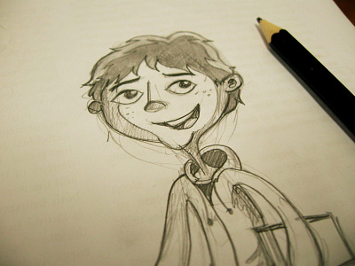 College Dude character design draft drawing illustration sketch