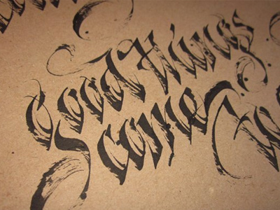 Good things calligraphy letters typography