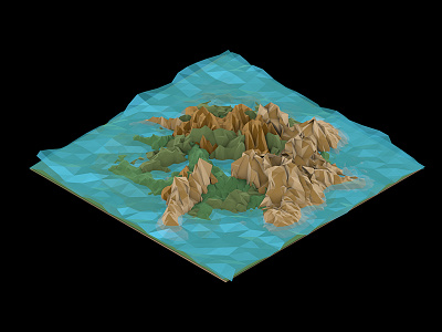 Landhoy c4d cinema 4d low poly